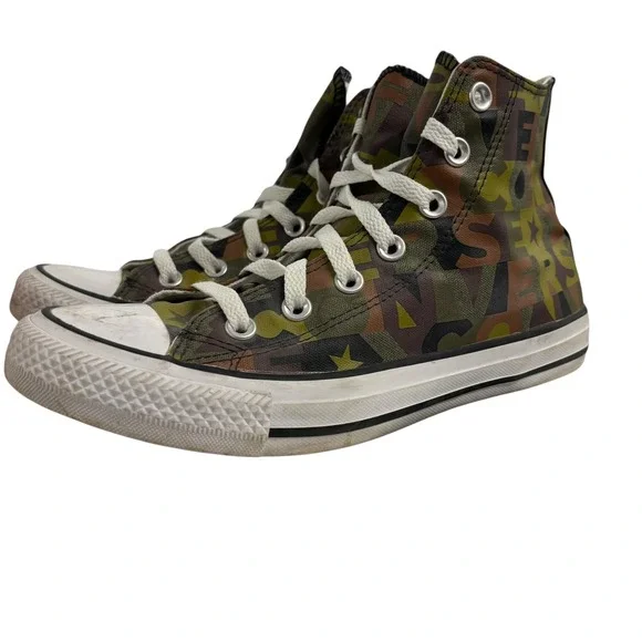 Converse All Star High Top Camo Print Sneakers Unisex M 6 W8 - Picture 9 of 11